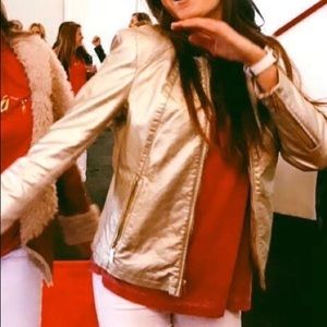Gold Leather Jacket